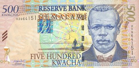 马拉维 500克瓦查 2001-世界钱币收藏网|外国纸