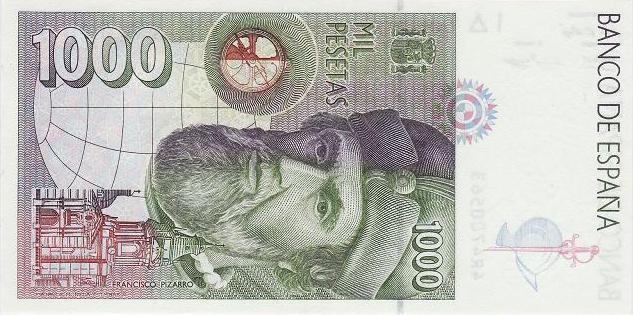 西班牙 1000比塞塔 1992.-世界钱币收藏网|外国