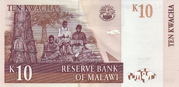 马拉维 10克瓦查 1997-世界钱币收藏网|外国纸