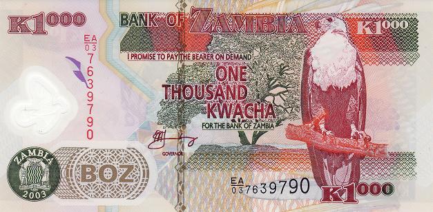 赞比亚 1000克瓦查 2003-世界钱币收藏网|外国