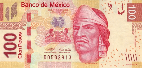 墨西哥 100比索 2009.4.23(F).-世界钱币收藏网
